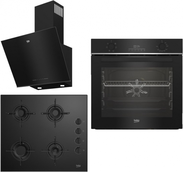 Beko Black Star Ankastre Set BOCD T 6011 ES + BFC 330 S + Beko BDE 6063 S