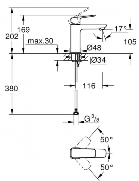 Grohe Cubeo M 1017552430 Lavabo Bataryası