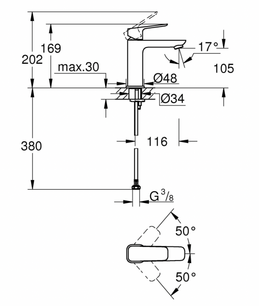 Grohe Cubeo M 1017550000 Lavabo Bataryası
