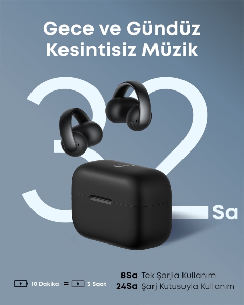 Anker Soundcore Aeroclip Tam Kablosuz Kulaklık