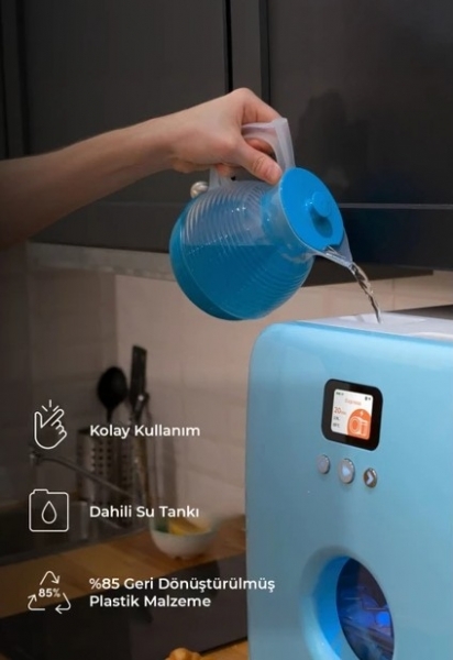 Bob BOB Tezgahüstü Mini Beyaz-Gümüş Bulaşık Makinesi