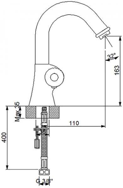 Newarc 500521 Lavabo Bataryası