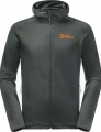 Jack Wolfskin Baiselberg Hooded Fz M Black Olive (1710541-4161) Erkek Polar Mont