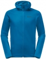 Jack Wolfskin Baiselberg Hooded Fz M Blue Pacific (1710541-1361) Erkek Polar Mont