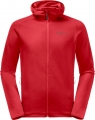 Jack Wolfskin Baiselberg Hooded Fz M Adrenaline Red (1710541-2206) Erkek Polar Mont