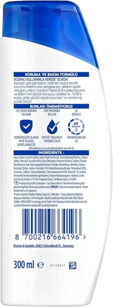 Head & Shoulders Erkeklere Özel Dökülme Karşıtı ve Kepeğe Karşı Etkili 300 ml 2'si 1 Arada