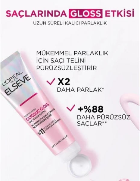 Loreal Paris Elseve Glycolic Gloss 150 ml Saç Kremi