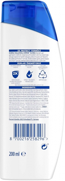 Head & Shoulders Mentol Ferahlığı Kepeğe Karşı Etkili 200 ml 2'si 1 Arada