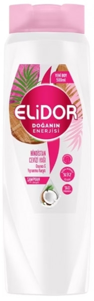 Elidor Doğanın Enerjisi Hindistan Cevizi Yağı Onarıcı ve Yıpranma Karşıtı 350 ml Şampuan