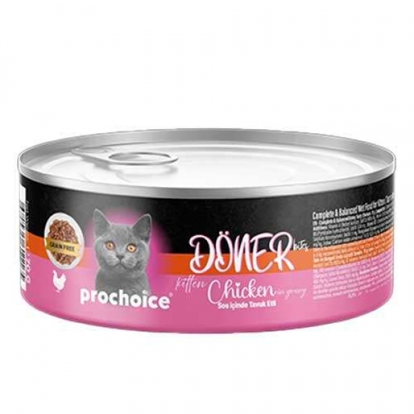 Pro Choice Döner Bites Sos İçinde Tavuk Etli Yavru 70 gr Kedi Maması