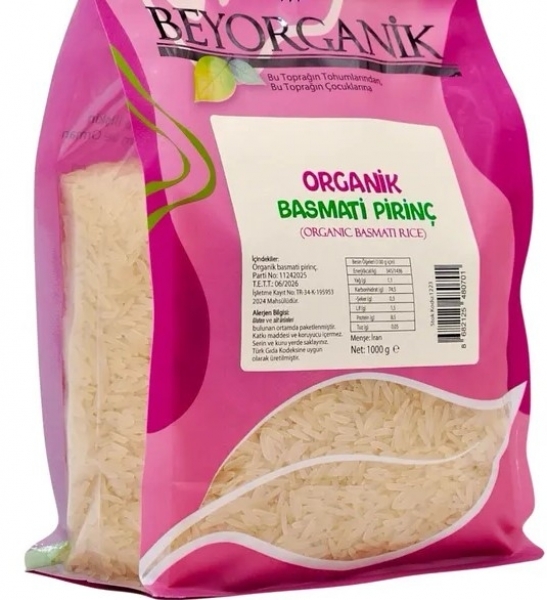 Beyorganik Organik Basmati Pirinç 1 kg