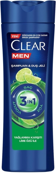 Clear Men 3 in 1 Yağlanma Karşıtı 350 ml 3'ü 1 Arada