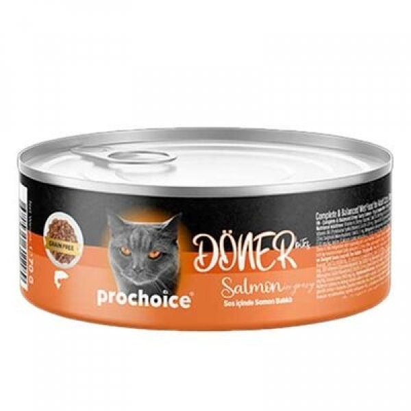 Pro Choice Döner Bites Sos İçinde Somonlu Yetişkin 70 gr Kedi Maması