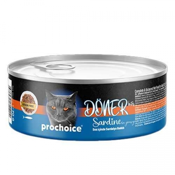 Pro Choice Döner Bites Sos İçinde Sardalyalı Yetişkin 70 gr Kedi Maması