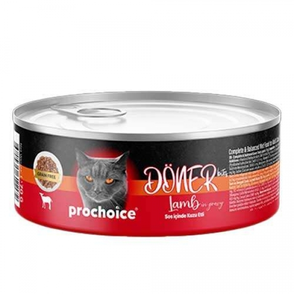 Pro Choice Döner Bites Sos İçinde Kuzulu Yetişkin 70 gr Kedi Maması