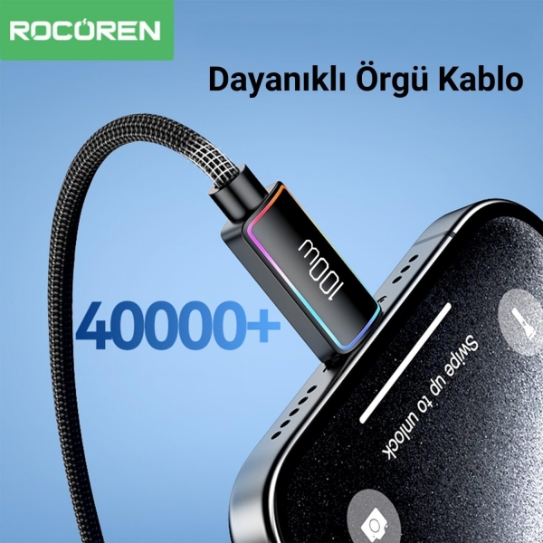 Rocoren Type-C to Type-C 100W Şarj Kablosu (3 m)