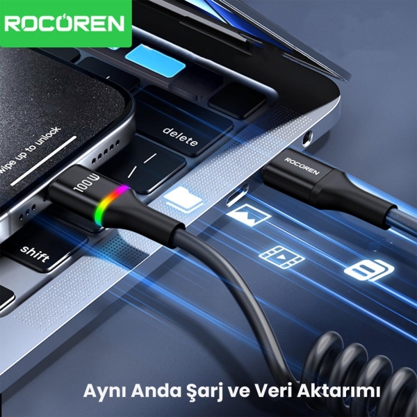 Rocoren Type-C to Type-C 100W Şarj Kablosu