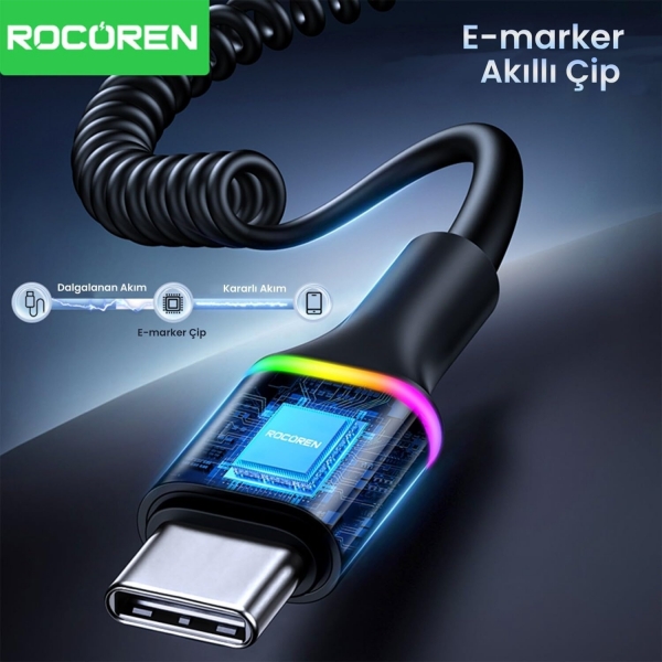 Rocoren Type-C to Type-C 100W Şarj Kablosu