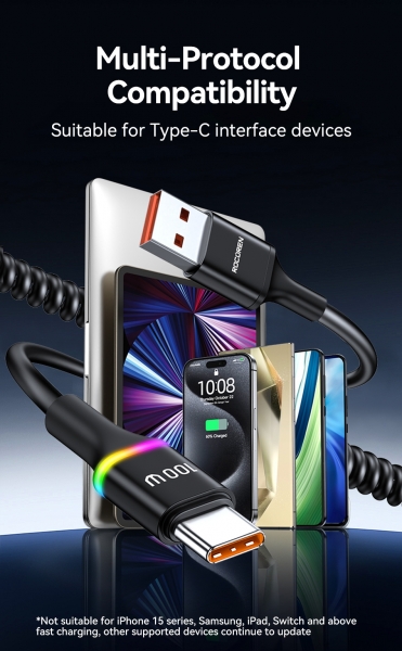 Rocoren USB-A to USB-C 100W Şarj Kablosu