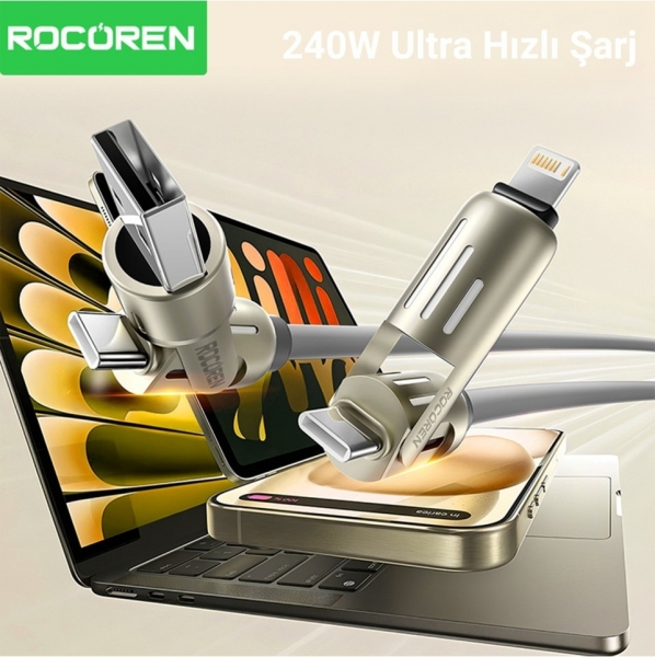 Rocoren 4 in 1 240W Şarj Kablosu