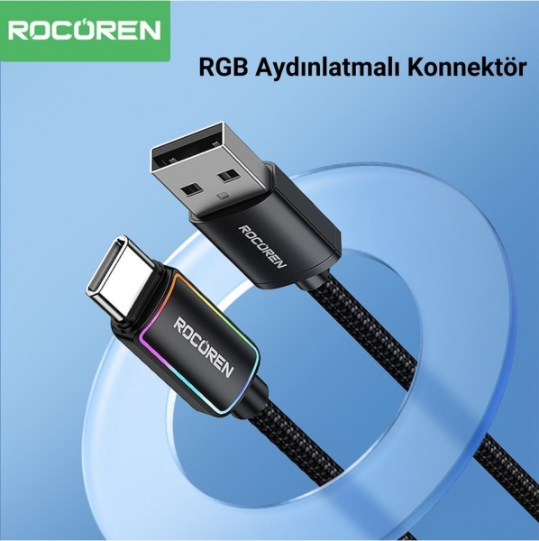 Rocoren Type-C to USB-A Şarj Kablosu (1 m)