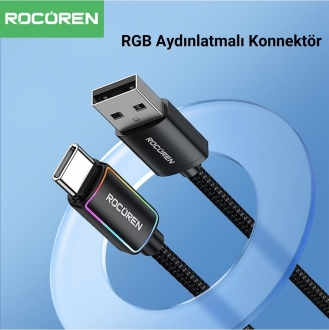 Rocoren Type-C to USB-A Şarj Kablosu
