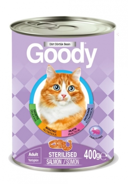 Goody Kısırlaştırılmış Somonlu Yetişkin 400 gr Kedi Maması