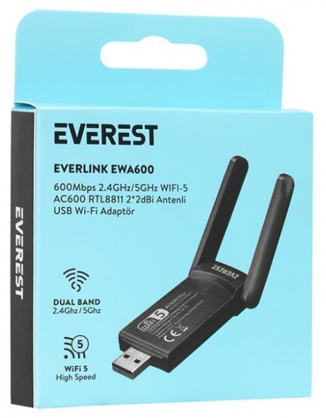 Everest EVERLINK EWA600 Kablosuz Ağ Adaptörü