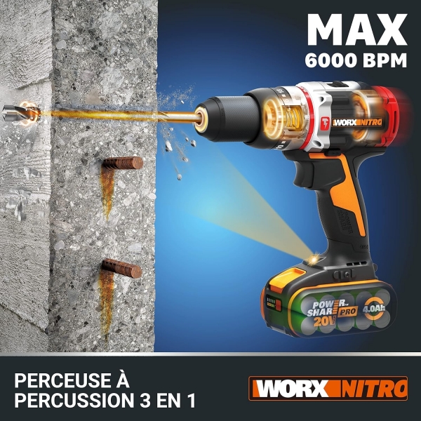 Worx WX354.9C Akülü Matkap (1 Akülü / 2 Ah)