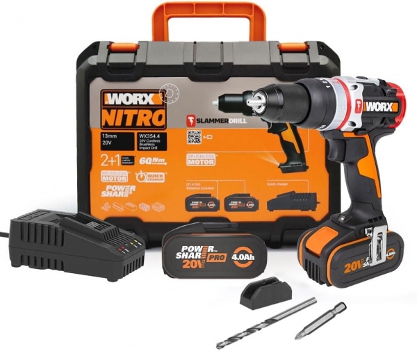 Worx WX354.4 Akülü Matkap (2 Akülü / 4 Ah)