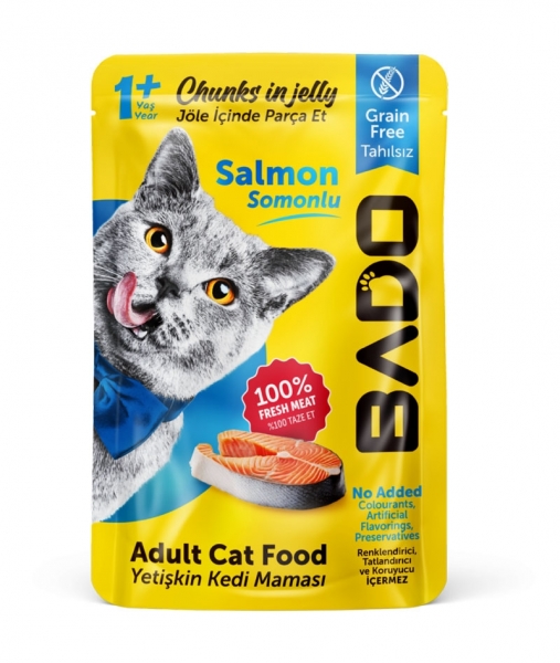 Bado Yetişkin Somonlu 85 gr Kedi Maması