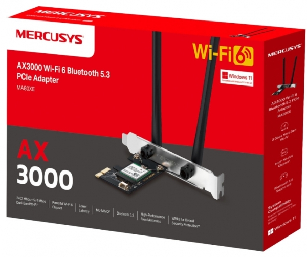 Mercusys MA80XE Kablosuz PCIe Adaptörü