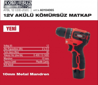 Attlas ATBL 12 CDD-202C Akülü Matkap