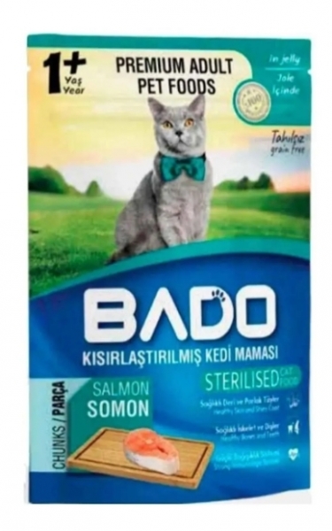 Bado Kısırlaştırılmış Somonlu 85 gr Kedi Maması