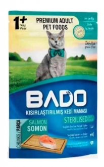 Bado Kısırlaştırılmış Somonlu 85 gr Kedi Maması