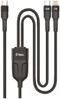 ttec AlumiCable Duo Şarj Kablosu
