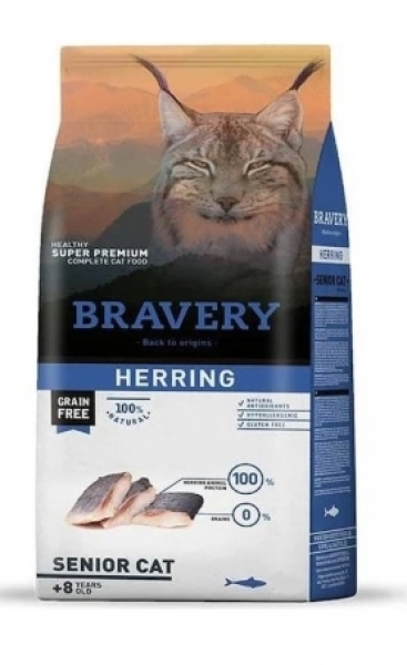 Bravery Tahılsız Ringa Balıklı Yaşlı 2 kg Kedi Maması