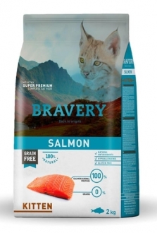 Bravery Tahılsız Somonlu Yavru 2 kg Kedi Maması
