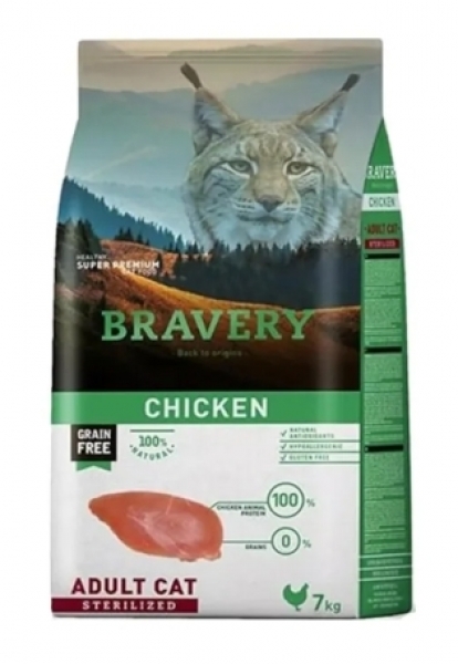 Bravery Tahılsız Kısırlaştırılmış Ringa Balıklı 7 kg Kedi Maması