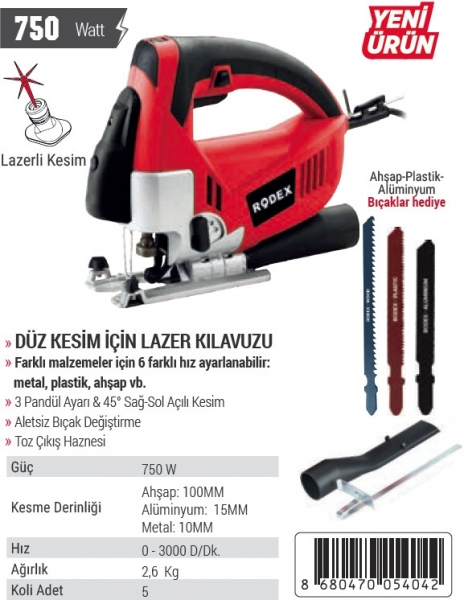 Rodex RDX3655 Dekupaj Testere