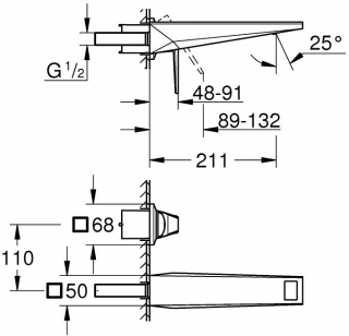 Grohe Allure Brilliant Private 29521000 Banyo Bataryası
