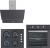 Kumtel Antrasit Ankastre Set KO-40 TAHDF + B66 - SF2 + DA6-830