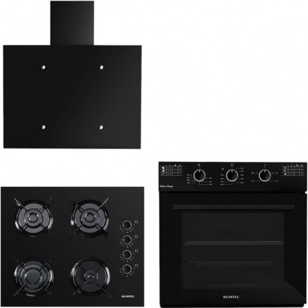 Kumtel Italian Design Siyah Ankastre Set KO-40 TAHDF + Italian Design B66-SF2(MT) + DF6-833