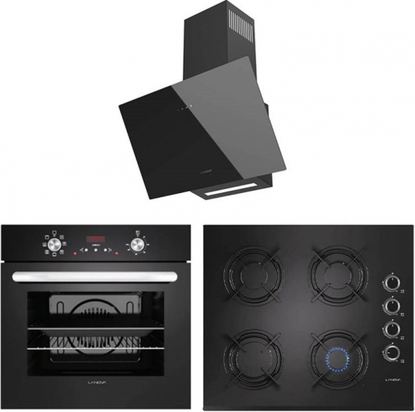 Lanova Black Ankastre Set 16400-201 + 3207B01 + 3220B6