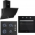 Profilo Siyah Trend Ankastre Set OO37P6O12D + FRMA325S1 + DVK6J661