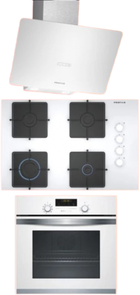 Profilo Beyaz Ankastre Set OE36K2P10D + FRMA425B5 + DVK6J429