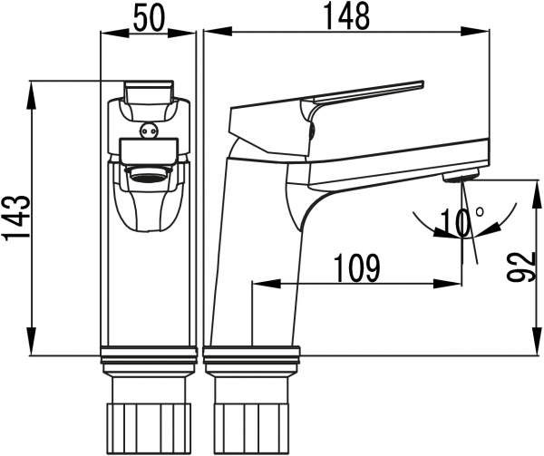 Creavit Luna LN1500 Lavabo Bataryası