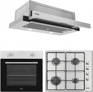 Vestel Aspiratörlü Ankastre Set AO-6004 YX-DG + AF-5661 YX + SA 6012 X