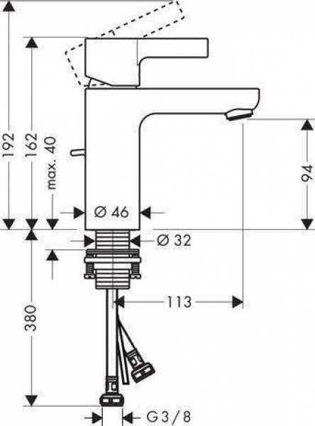 Hansgrohe Metris S 31060000 Lavabo Bataryası
