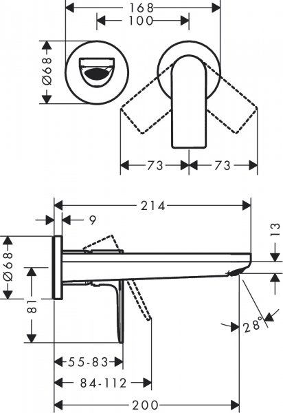 Hansgrohe Rebris E 72568000 Lavabo Bataryası